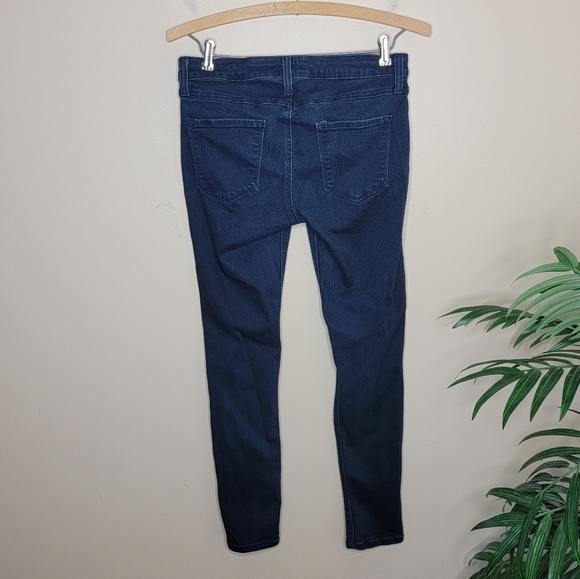 Just Black | Dark Wash Ripped Knee Denim Skinny Jeans size 28 - Picture 2 of 6